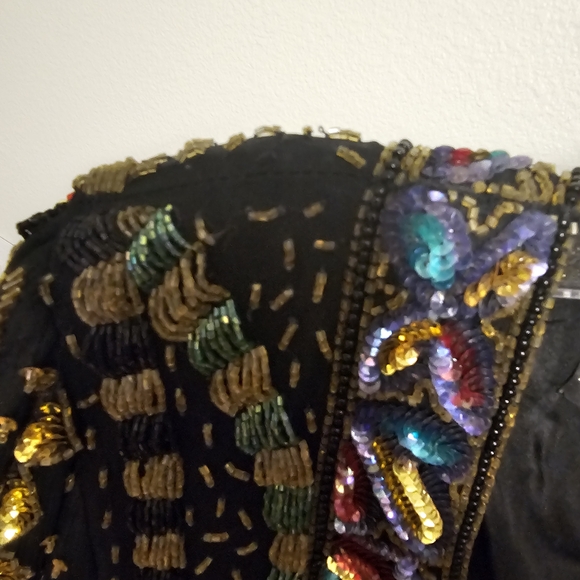 Vibrant Beaded Long Sleeve Dress - Picture 6 of 11